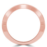 Round Lab Created Diamond Tiara Semi-Eternity Wedding Band Ring in Rose Gold (MVSXB1066-R)