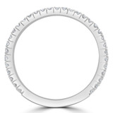 Round Lab Created Diamond 3/4 Way Two-row Semi-Eternity Wedding Band Ring in White Gold (MVSXB1070-W)