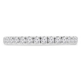 Round Lab Created Diamond 3/4 Way Semi-Eternity Wedding Band Ring in White Gold (MVSXB1071-W)