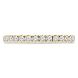 Round Lab Created Diamond 3/4 Way Semi-Eternity Wedding Band Ring in Yellow Gold (MVSXB1071-Y)