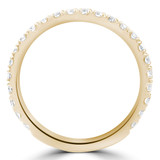 Round Lab Created Diamond 3/4 Way Semi-Eternity Wedding Band Ring in Yellow Gold (MVSXB1071-Y)