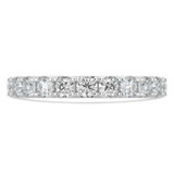 Round Lab Created Diamond 3/4 Way Semi-Eternity Wedding Band Ring in White Gold (MVSXB1072-W)