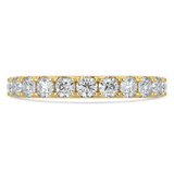 Round Lab Created Diamond 3/4 Way Semi-Eternity Wedding Band Ring in Yellow Gold (MVSXB1072-Y)