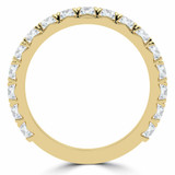 Round Lab Created Diamond 3/4 Way Semi-Eternity Wedding Band Ring in Yellow Gold (MVSXB1072-Y)