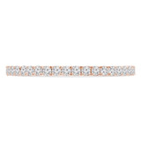 Round Lab Created Diamond 3/4 Way Semi-Eternity Wedding Band Ring in Rose Gold (MVSXB1073-R)