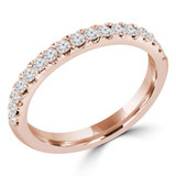 Round Lab Created Diamond Semi-Eternity Wedding Band Ring in Rose Gold (MVSXB1075-R)
