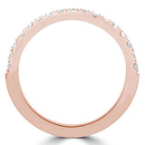 Round Lab Created Diamond Semi-Eternity Wedding Band Ring in Rose Gold (MVSXB1075-R)