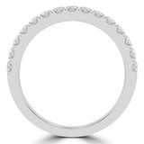 Round Lab Created Diamond Two-Row Semi-Eternity Wedding Band Ring in White Gold (MVSXB1077-W)