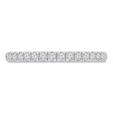 Round Lab Created Diamond 3/4 Way Semi-Eternity Wedding Band Ring in White Gold (MVSXB1080-W)