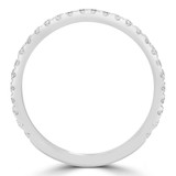 Round Lab Created Diamond 3/4 Way Semi-Eternity Wedding Band Ring in White Gold (MVSXB1080-W)