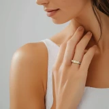 Round Lab Created Diamond Channel Set Semi-Eternity Wedding Band Ring in Yellow Gold (MVSXB1081-Y)