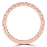 Round Lab Created Diamond 3/4 Way Semi-Eternity Wedding Band Ring in Rose Gold (MVSXB1082-R)