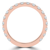 Round Lab Created Diamond 3/4 Way Semi-Eternity Wedding Band Ring in Rose Gold (MVSXB1083-R)