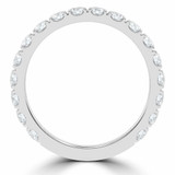 Round Lab Created Diamond 3/4 Way Semi-Eternity Wedding Band Ring in White Gold (MVSXB1083-W)