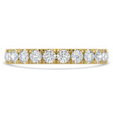 Round Lab Created Diamond 3/4 Way Semi-Eternity Wedding Band Ring in Yellow Gold (MVSXB1083-Y)