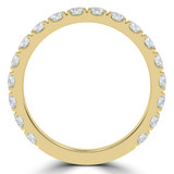 Round Lab Created Diamond 3/4 Way Semi-Eternity Wedding Band Ring in Yellow Gold (MVSXB1083-Y)