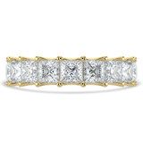 5 1/4 to 6 1/2 CTW Full Eternity Princess Lab Created Diamond Anniversary Wedding Band Ring in Yellow Gold (MVSAR1012-Y)
