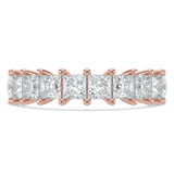 3 9/10 to 4 3/4 CTW Full Eternity Princess Lab Created Diamond Anniversary Wedding Band Ring in Rose Gold (MVSAR1013-R)