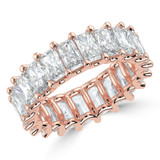5 4/5 to 7 1/3 CTW Full Eternity Radiant Lab Created Diamond Anniversary Wedding Band Ring in Rose Gold (MVSAR1014-R)