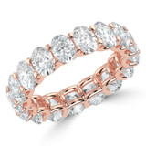 4 7/8 to 6 1/10 CTW Full Eternity Oval Lab Created Diamond Anniversary Wedding Band Ring in Rose Gold (MVSAR1015-R)