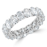 4 7/8 to 6 1/10 CTW Full Eternity Oval Lab Created Diamond Anniversary Wedding Band Ring in White Gold (MVSAR1015-W)