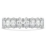 3 1/3 to 4 1/4 CTW Full Eternity Oval Lab Created Diamond Anniversary Wedding Band Ring in White Gold (MVSAR1016-W)