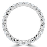 3 1/3 to 4 1/4 CTW Full Eternity Oval Lab Created Diamond Anniversary Wedding Band Ring in White Gold (MVSAR1016-W)