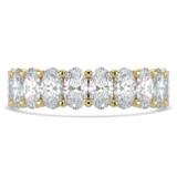 3 1/3 to 4 1/4 CTW Full Eternity Oval Lab Created Diamond Anniversary Wedding Band Ring in Yellow Gold (MVSAR1016-Y)