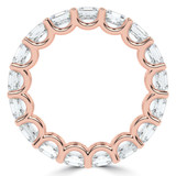 5 7/8 to 7 2/5 CTW Full Eternity Asscher Lab Created Diamond Anniversary Wedding Band Ring in Rose Gold (MVSAR1017-R)