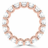 5 7/8 to 7 2/5 CTW Full Eternity Asscher Lab Created Diamond Anniversary Wedding Band Ring in Rose Gold (MVSAR1017-R)
