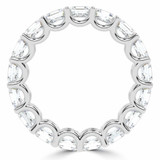 5 7/8 to 7 2/5 CTW Full Eternity Asscher Lab Created Diamond Anniversary Wedding Band Ring in White Gold (MVSAR1017-W)