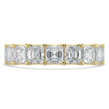 5 7/8 to 7 2/5 CTW Full Eternity Asscher Lab Created Diamond Anniversary Wedding Band Ring in Yellow Gold (MVSAR1017-Y)