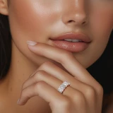 5 4/5 to 7 1/3 CTW Full Eternity Emerald Lab Created Diamond Anniversary Wedding Band Ring in Rose Gold (MVSAR1018-R)