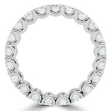 5 4/5 to 7 1/3 CTW Full Eternity Emerald Lab Created Diamond Anniversary Wedding Band Ring in White Gold (MVSAR1018-W)