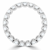 5 4/5 to 7 1/3 CTW Full Eternity Emerald Lab Created Diamond Anniversary Wedding Band Ring in White Gold (MVSAR1018-W)