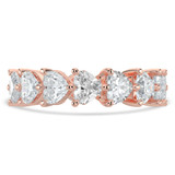 4 1/10 to 5 1/3 CTW Full Eternity Heart Lab Created Diamond Anniversary Wedding Band Ring in Rose Gold (MVSAR1019-R)