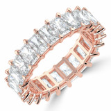 3 7/8 to 5 CTW Full Eternity Radiant Lab Created Diamond Anniversary Wedding Band Ring in Rose Gold (MVSAR1020-R)