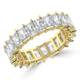 3 7/8 to 5 CTW Full Eternity Radiant Lab Created Diamond Anniversary Wedding Band Ring in Yellow Gold (MVSAR1020-Y)