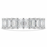 4 2/5 to 5 2/5 CTW Full Eternity Emerald Lab Created Diamond Anniversary Wedding Band Ring in White Gold (MVSAR1021-W)