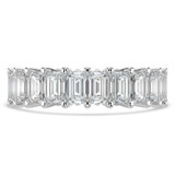 4 2/5 to 5 2/5 CTW Full Eternity Emerald Lab Created Diamond Anniversary Wedding Band Ring in White Gold (MVSAR1021-W)