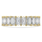 4 2/5 to 5 2/5 CTW Full Eternity Emerald Lab Created Diamond Anniversary Wedding Band Ring in Yellow Gold (MVSAR1021-Y)