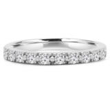 Round Diamond Semi-Eternity Wedding Band Ring in White Gold (MVSXB0002-W)