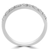 Round Diamond Semi-Eternity Wedding Band Ring in White Gold (MVSXB0002-W)