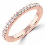 Round Diamond Semi-Eternity Wedding Band Ring in Rose Gold (MVSXB0006-R)