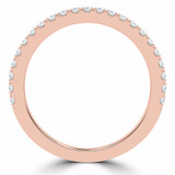 Round Diamond Semi-Eternity Wedding Band Ring in Rose Gold (MVSXB0006-R)