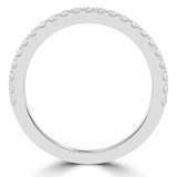 Round Diamond Semi-Eternity Wedding Band Ring in White Gold (MVSXB0006-W)