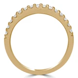 Round Diamond Semi-Eternity Wedding Band Ring in Yellow Gold (MVSXB0008-Y)
