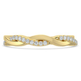 Round Diamond Infinity Semi-Eternity Wedding Band Ring in Yellow Gold (MVSXB0015-Y)