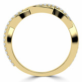 Round Diamond Infinity Semi-Eternity Wedding Band Ring in Yellow Gold (MVSXB0015-Y)