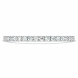 Round Diamond Semi-Eternity Wedding Band Ring in White Gold (MVSXB0017-W)